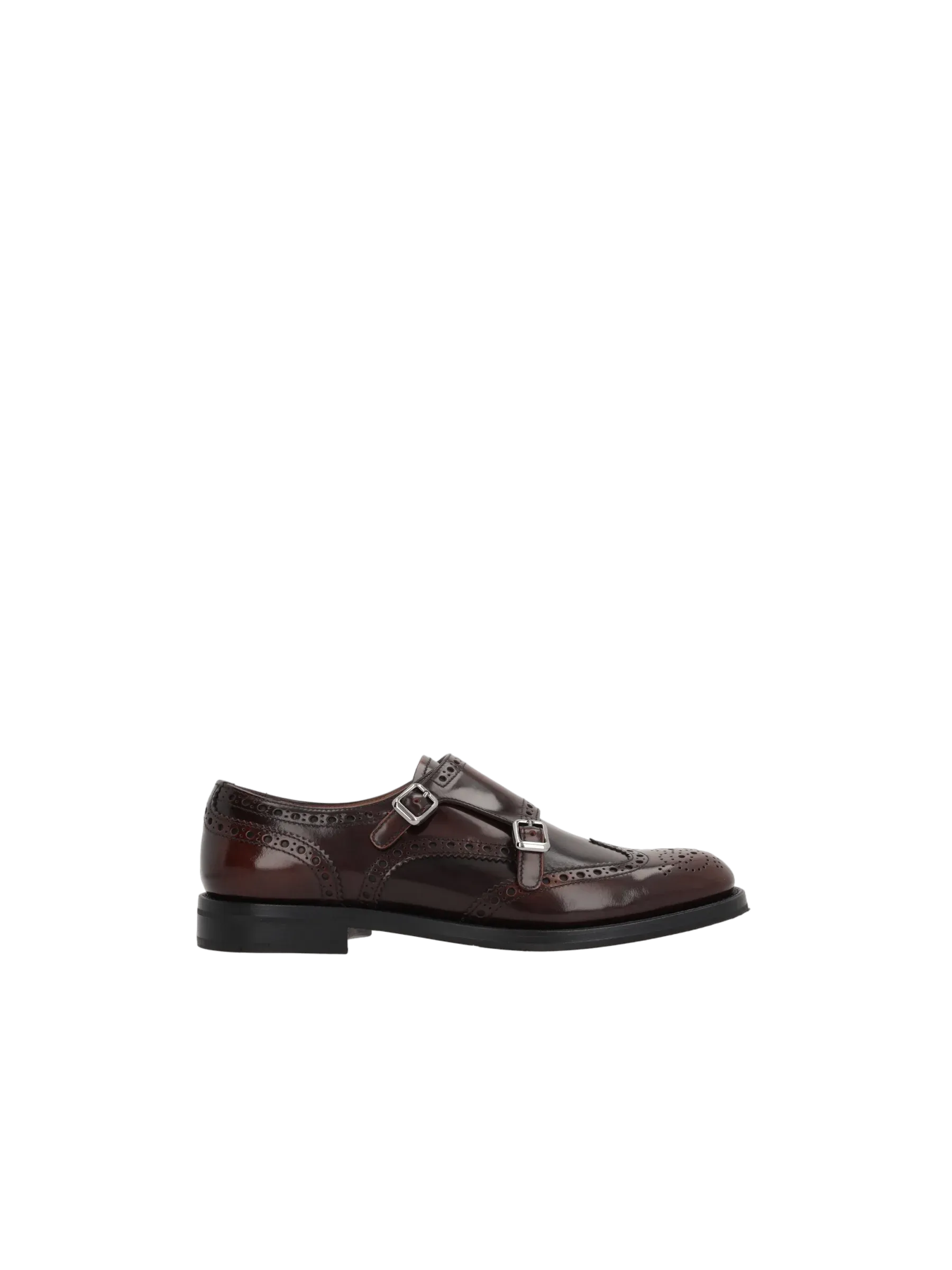 Lana R Shiny Leather Monk Strap Shoes