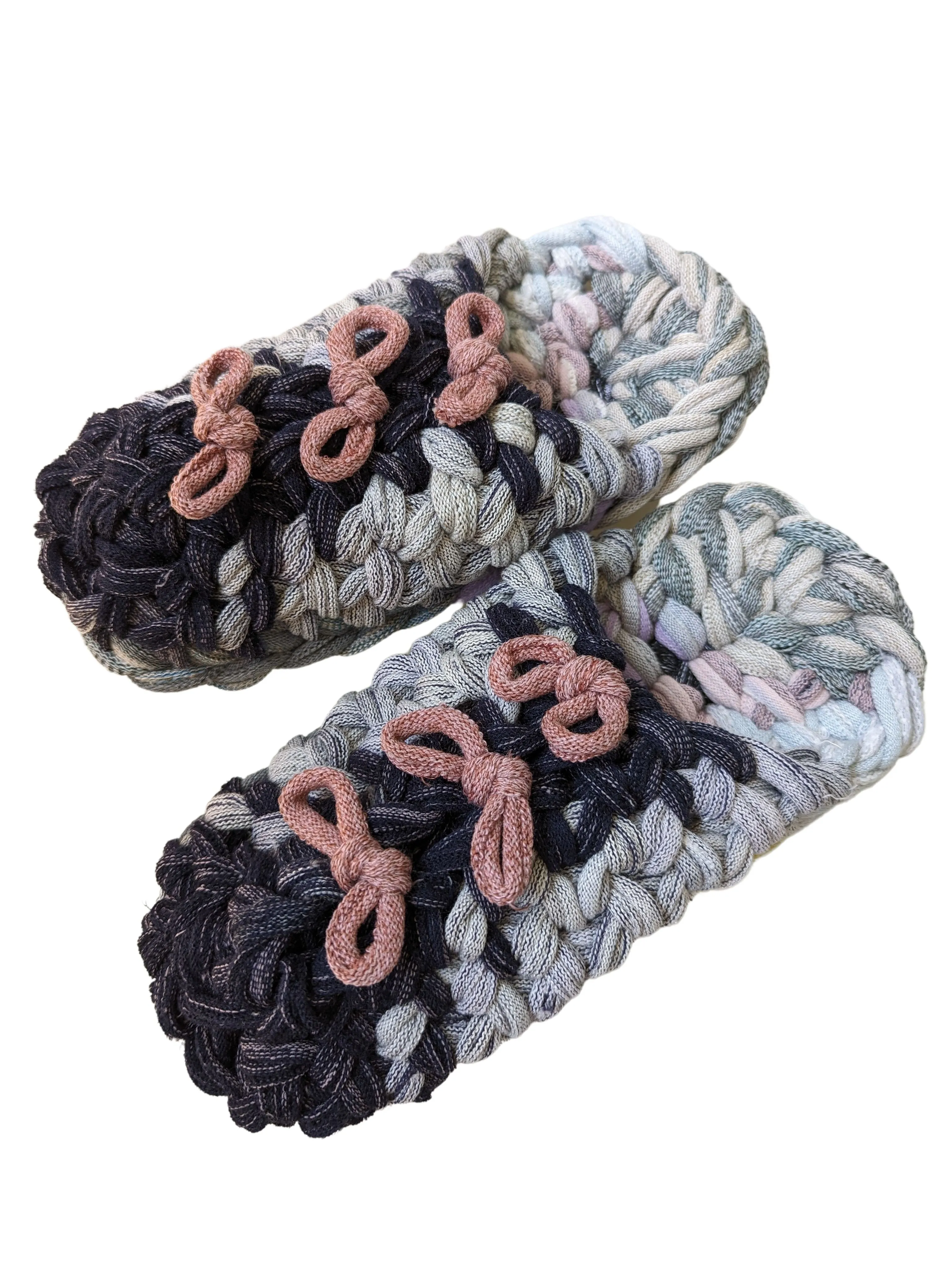 Large | Knit up-cycle slippers 2023-L17 [Large]