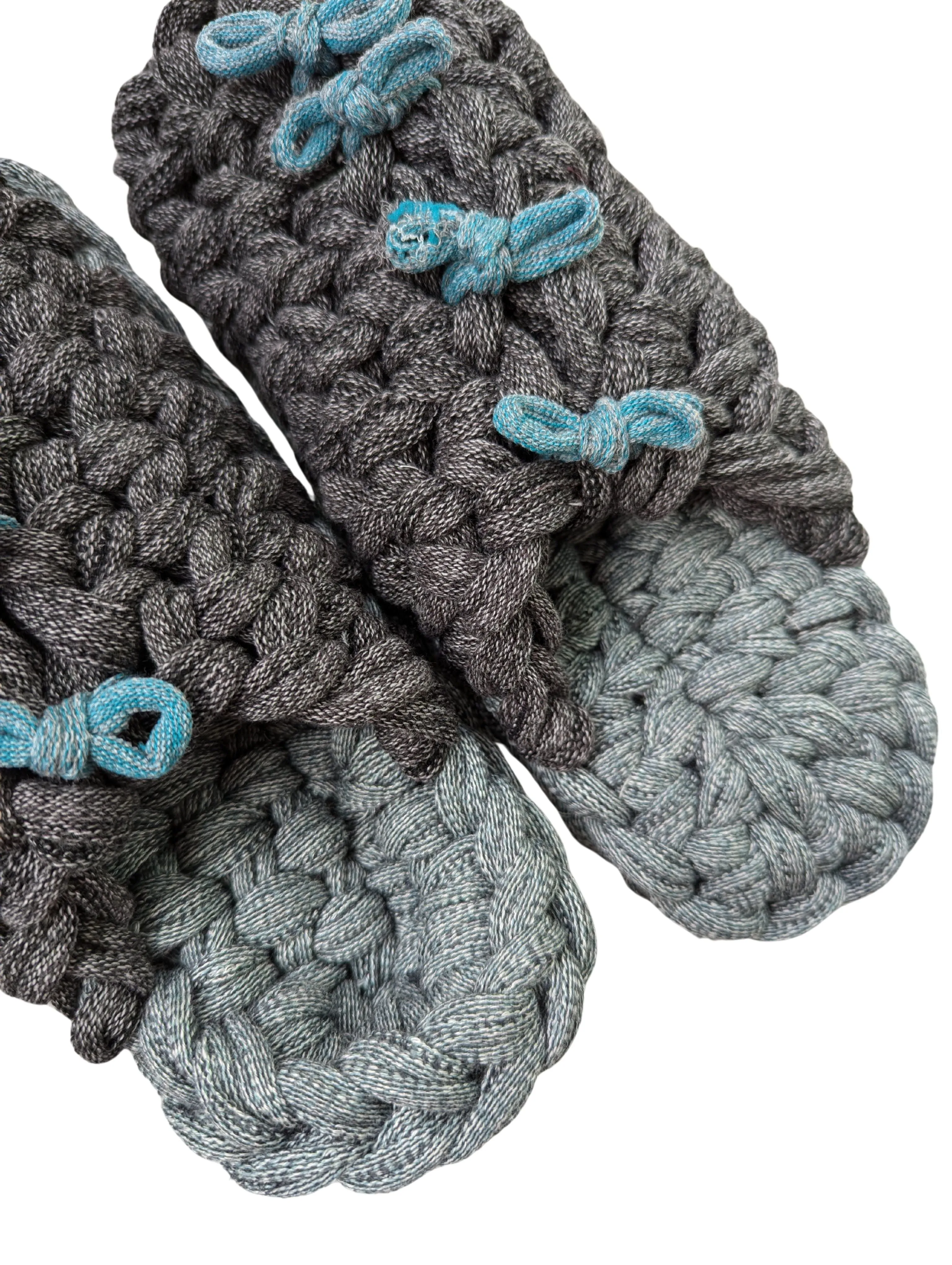 Large | Knit up-cycle slippers 2024-L128 [Large]