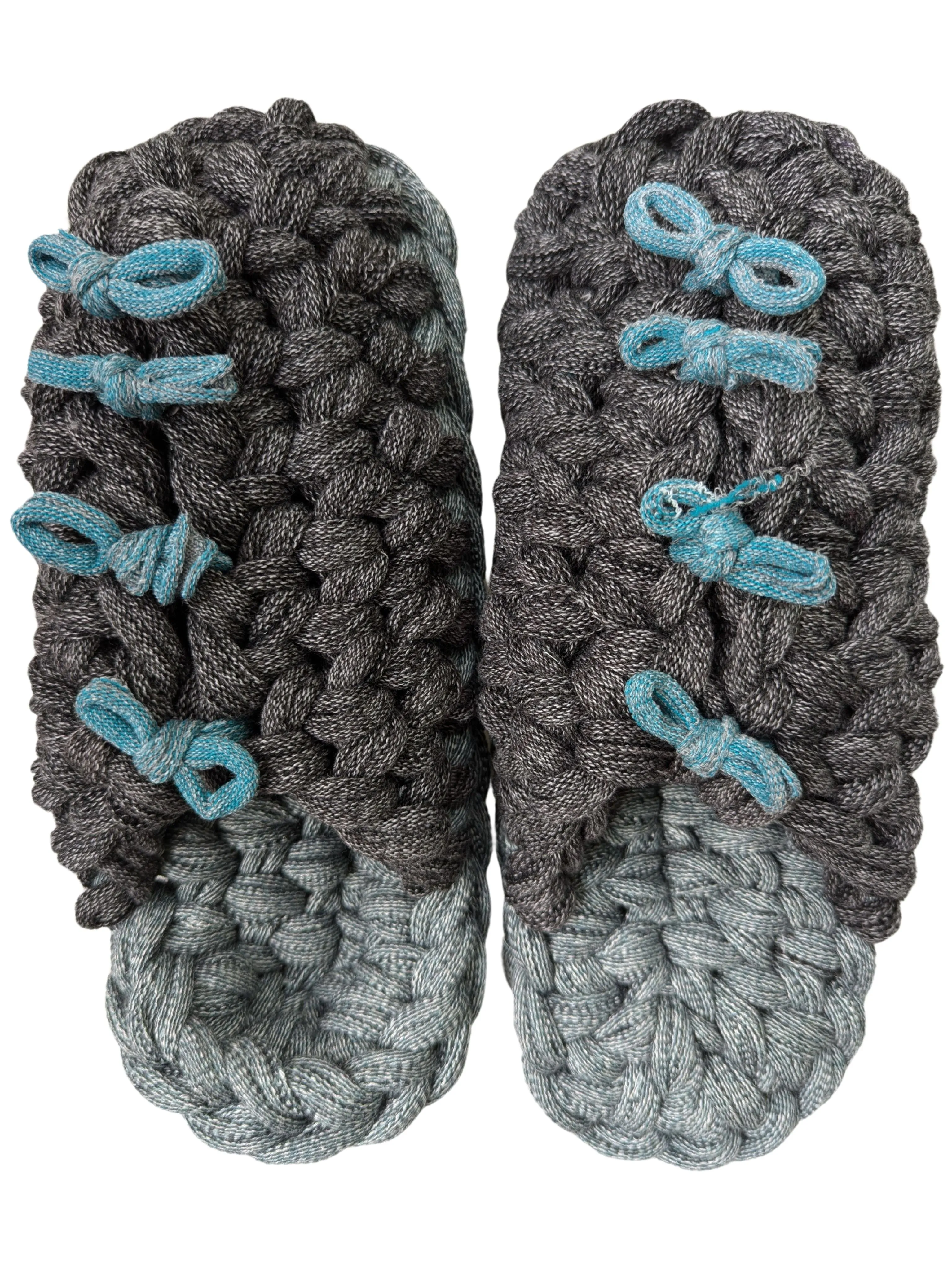 Large | Knit up-cycle slippers 2024-L128 [Large]