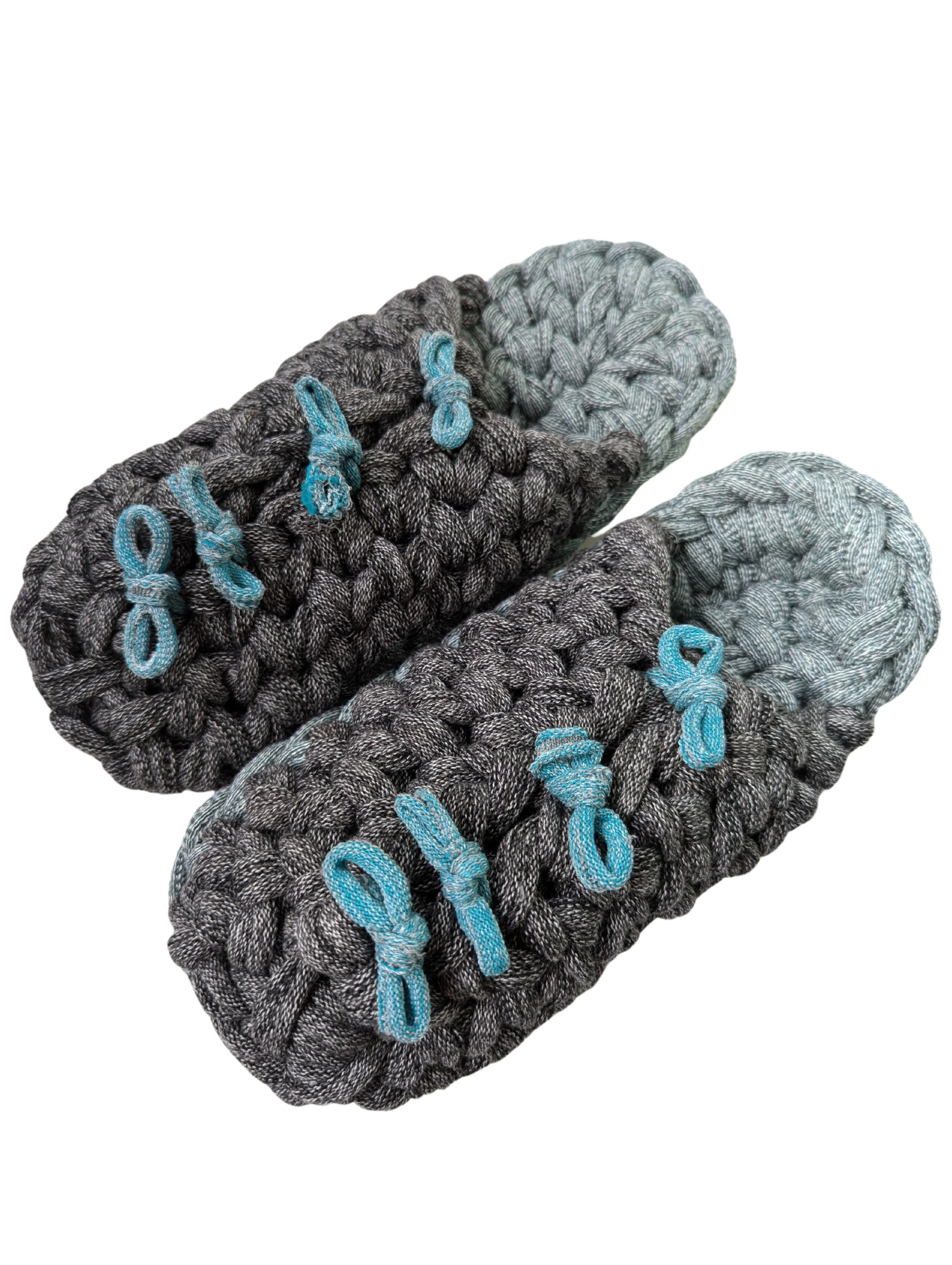 Large | Knit up-cycle slippers 2024-L128 [Large]