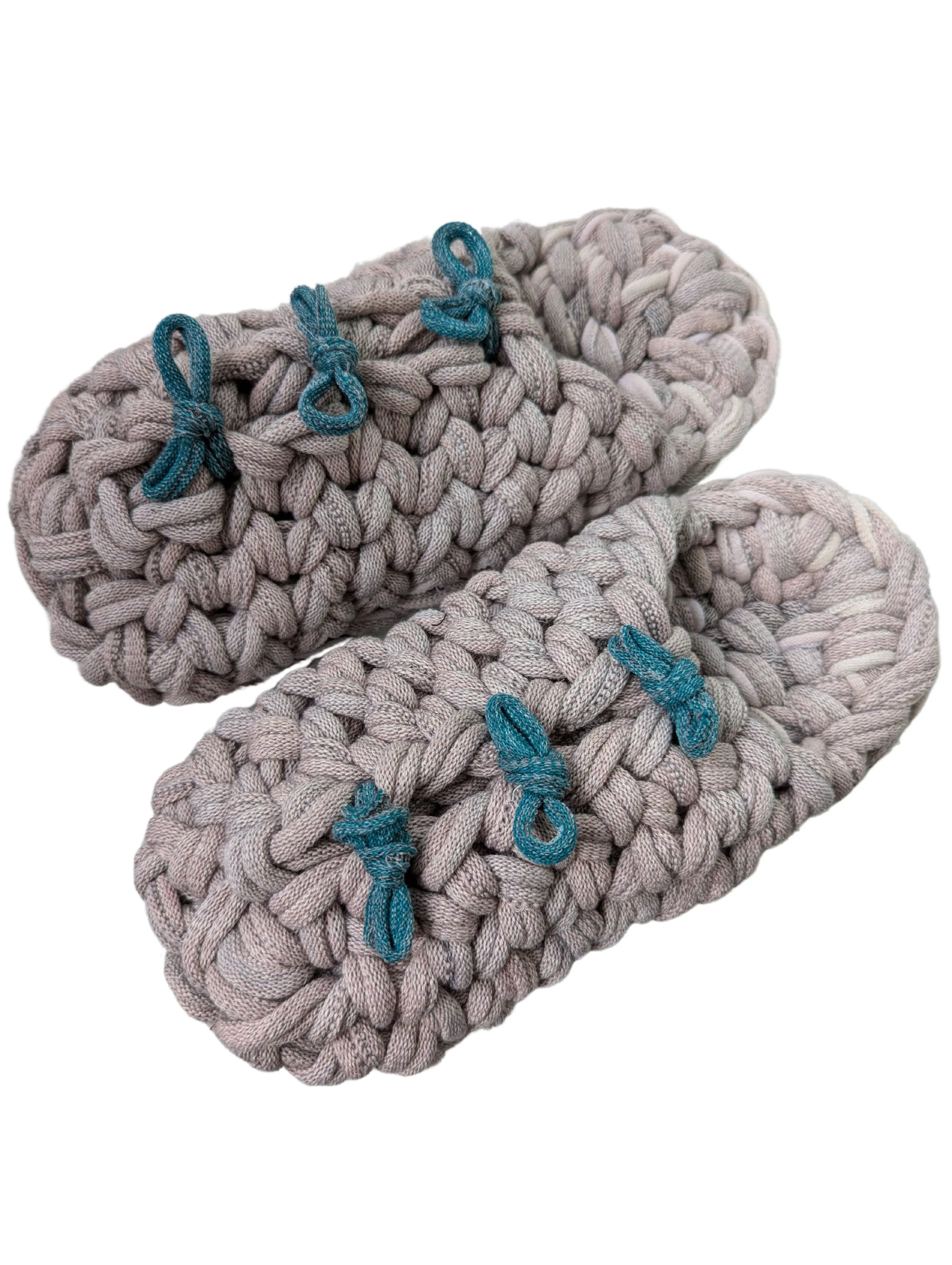 Large | Knit up-cycle slippers 2024-L129 [Large]