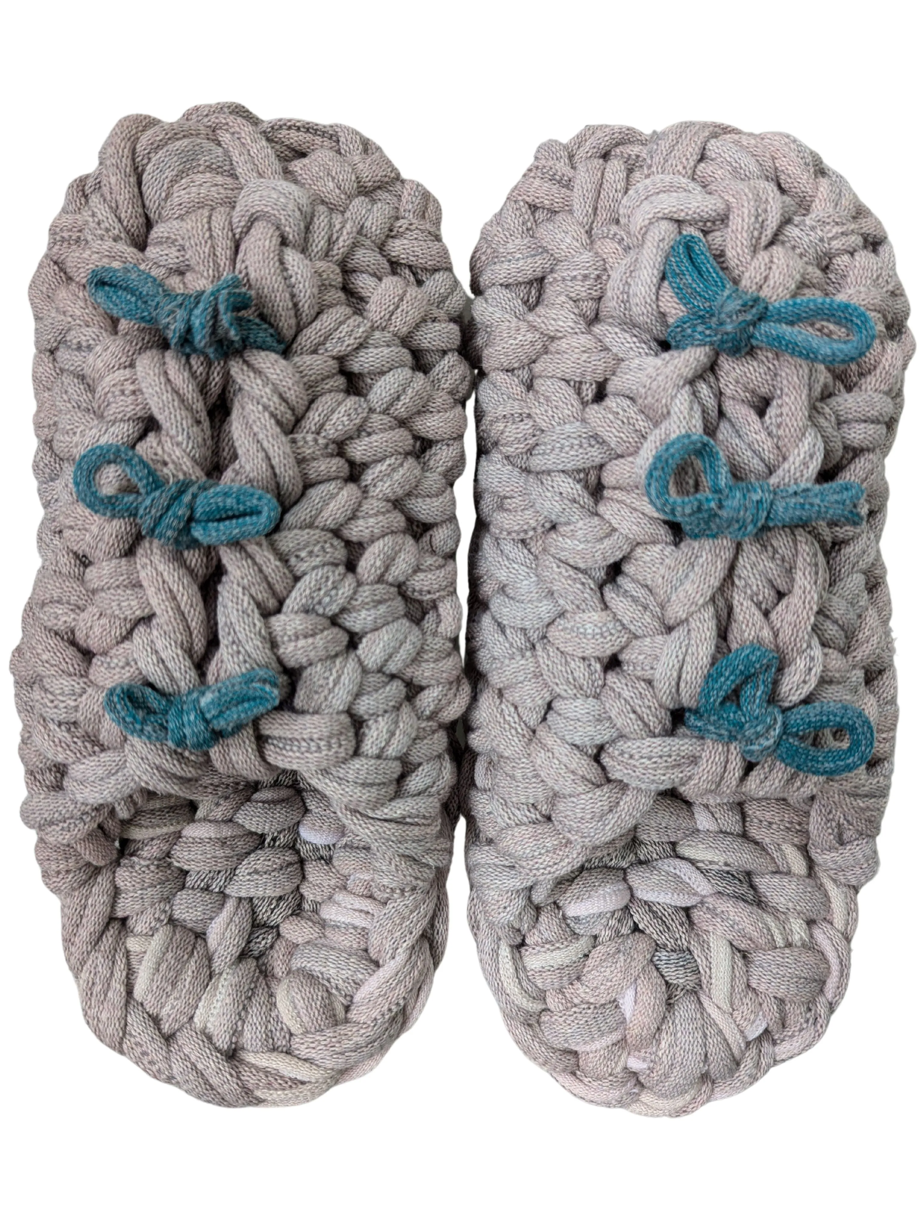 Large | Knit up-cycle slippers 2024-L129 [Large]