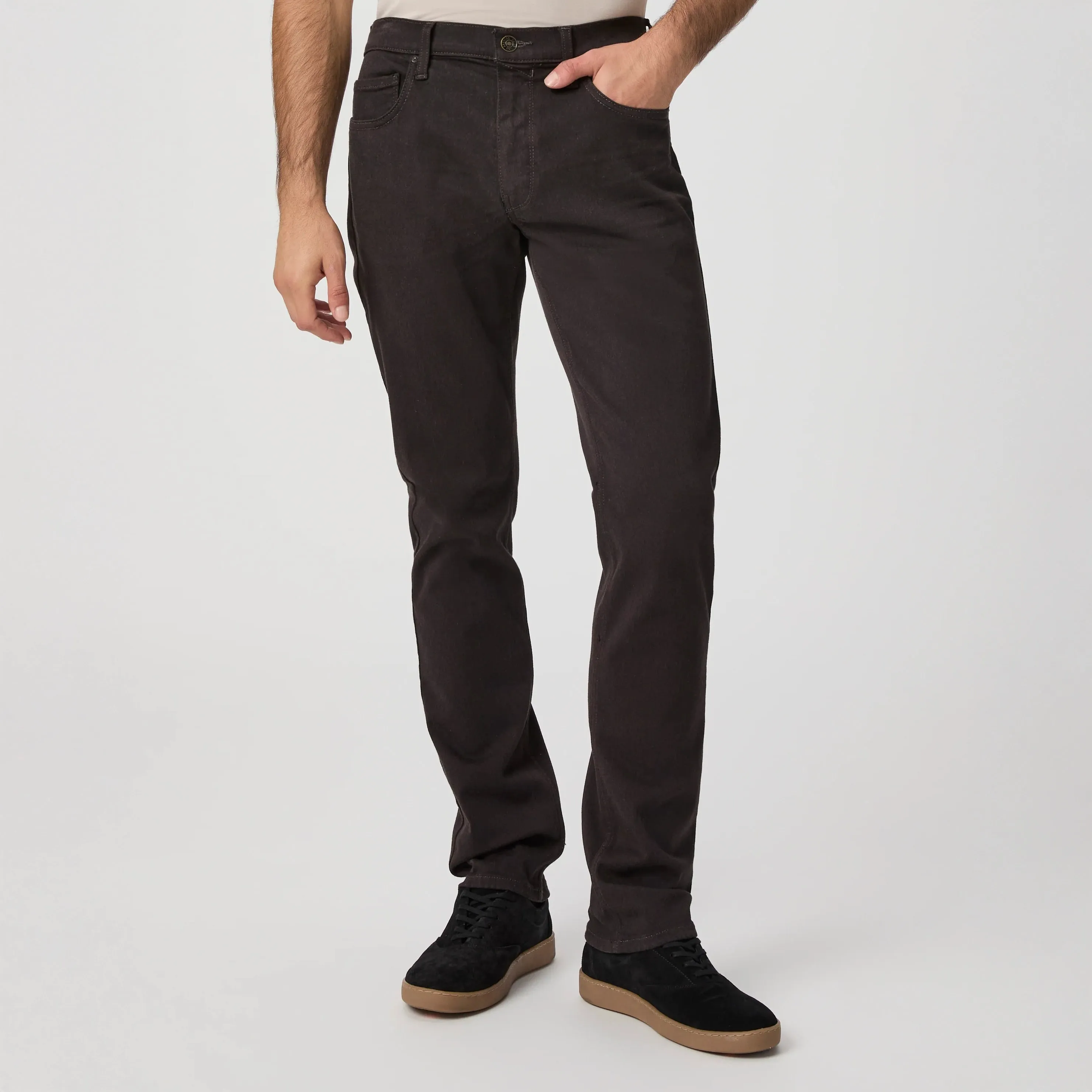 Lennox - Deep Chocolate Brown - Slim Fit Transcend Jeans - PAIGE