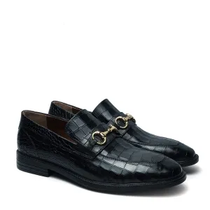 Light Weight Black Loafer in Deep Cut Leather