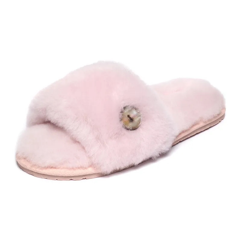 Madison - Sheepskin Slider - Soft Pink