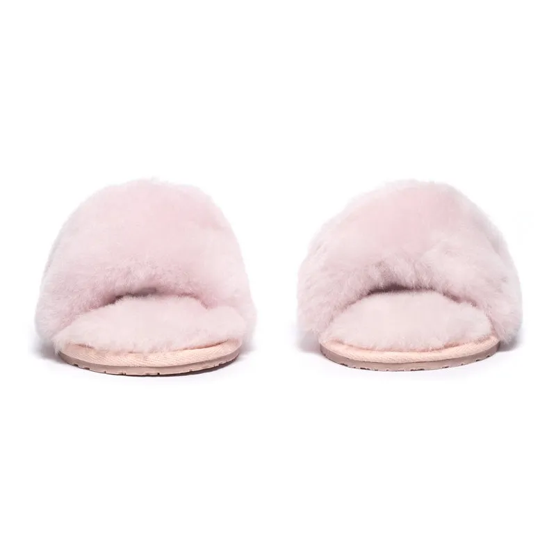 Madison - Sheepskin Slider - Soft Pink