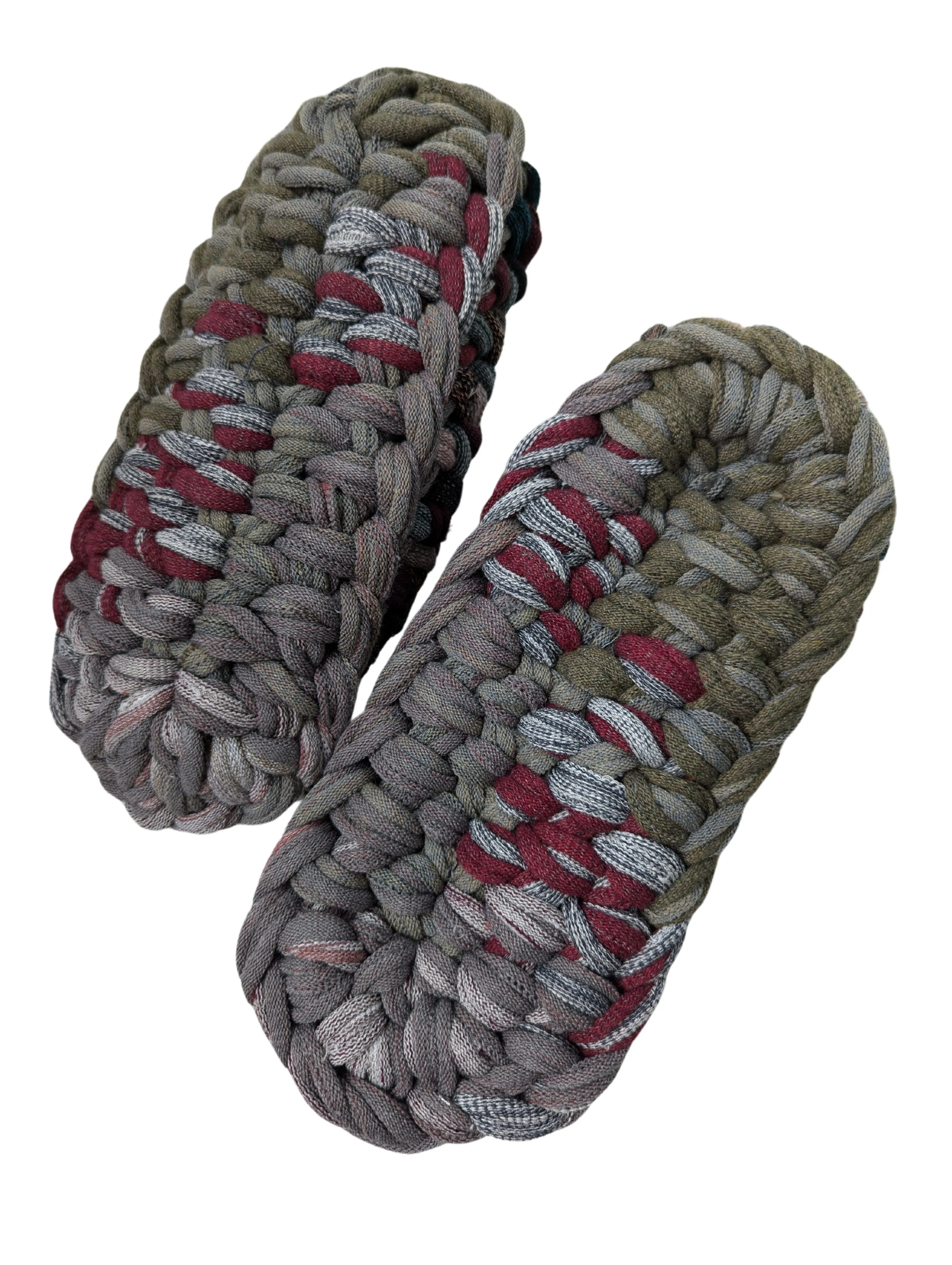 Medium | Knit up-cycle slippers 2024-M115 [Medium]