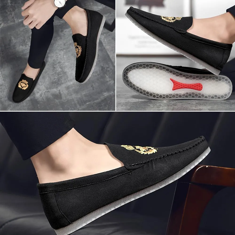 Men's Embroidered Loafers