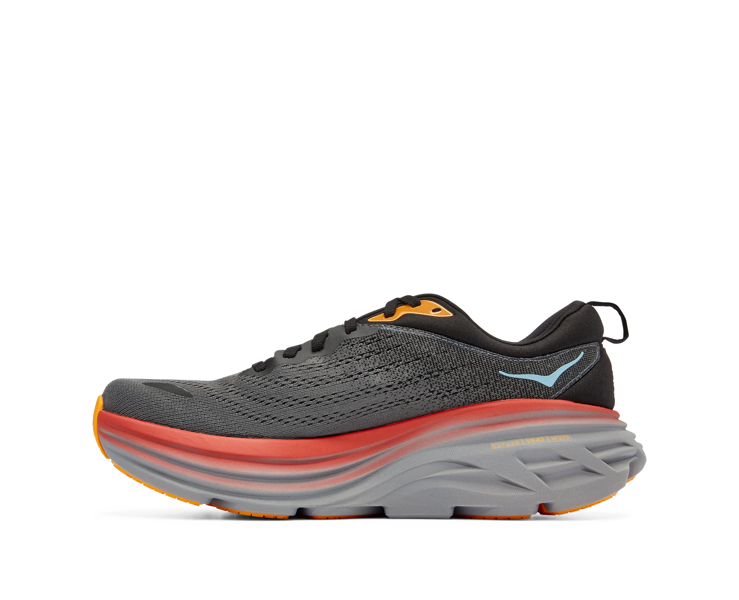 Men's Hoka Bondi 8 Color: Anthracite / Castlerock (WIDE WIDTH)