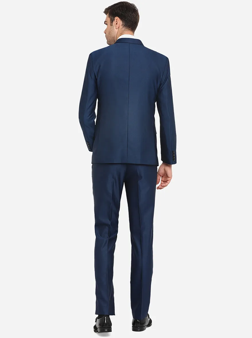 Navy Blue Solid Suit | JadeBlue