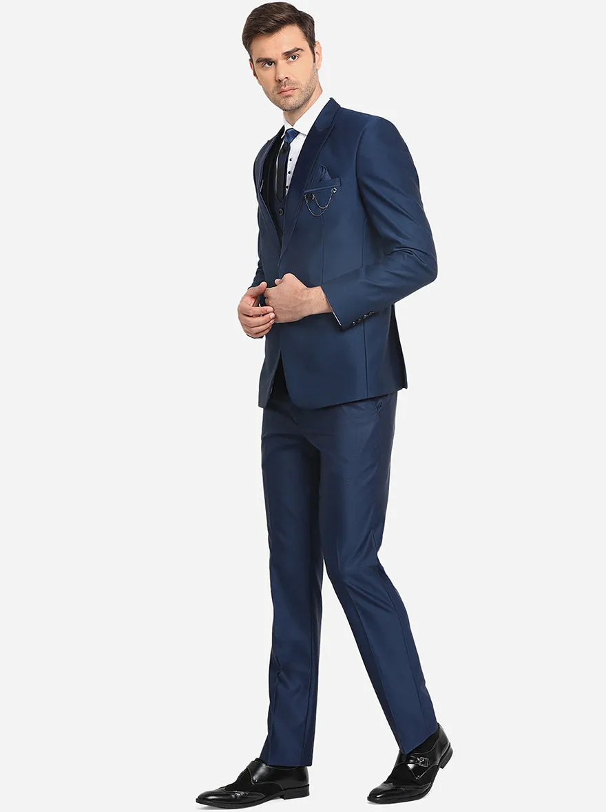 Navy Blue Solid Suit | JadeBlue