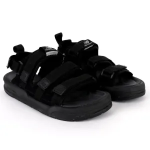 NB Three Straps All Black Sandals