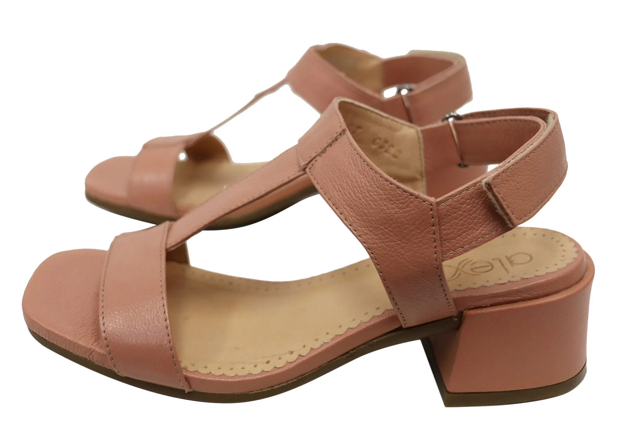 Opananken Ranni Womens Comfortable Leather Mid Heel Sandals