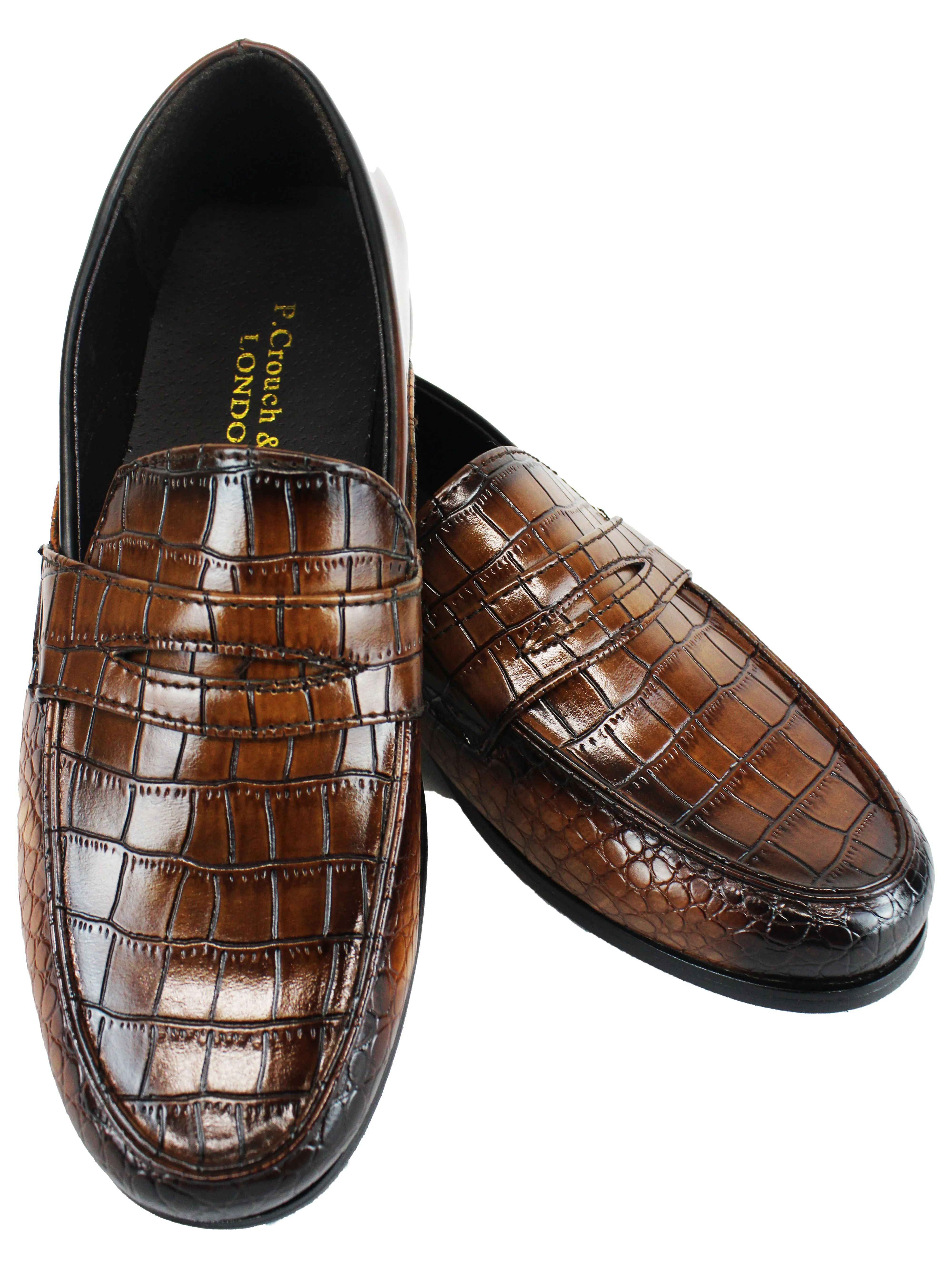 P CROUCH & CO Croc Tan