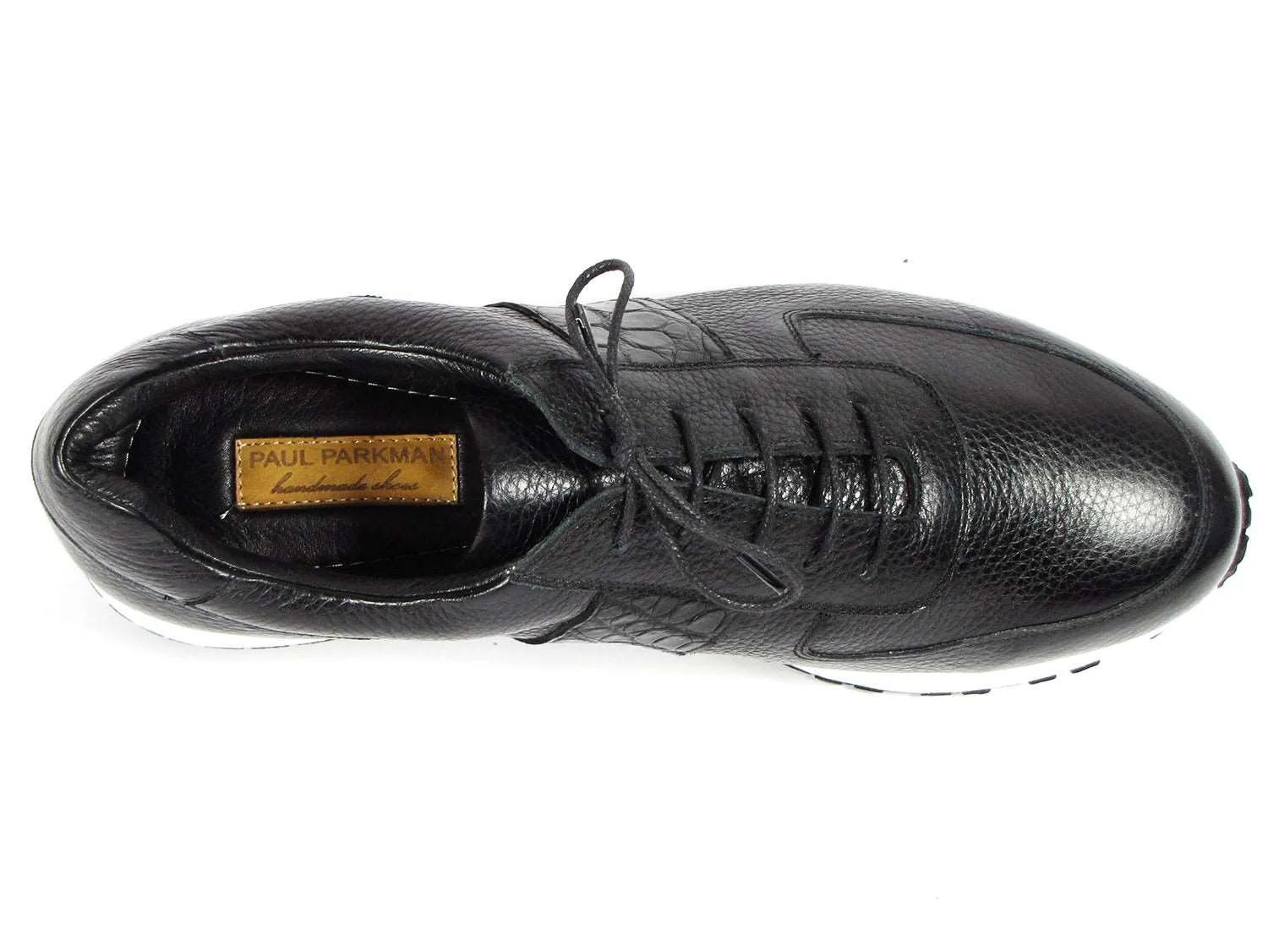 Paul Parkman Black Leather Sneakers