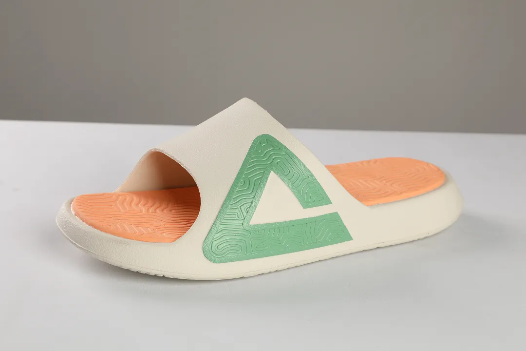 PEAK Unisex Slipper Taichi Slides 1.0 - Rice/White/Fruit Green