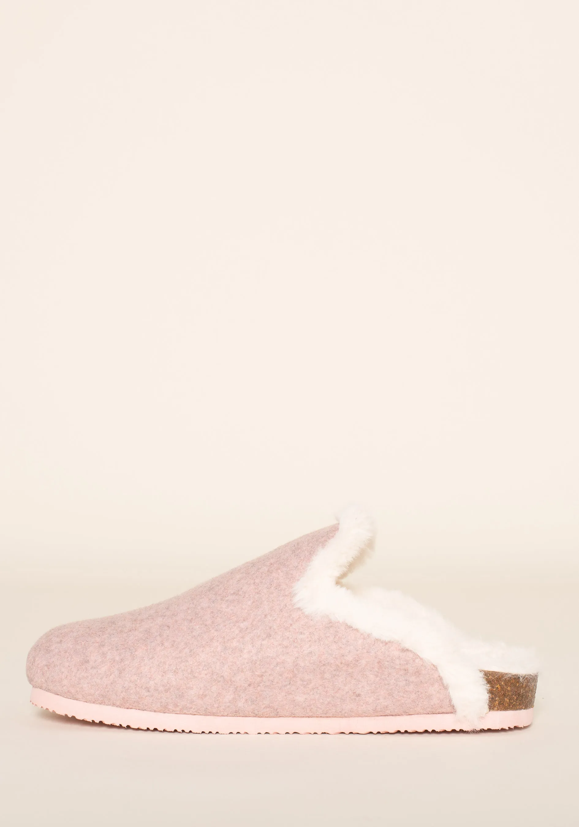 Pink Felt  Slipper