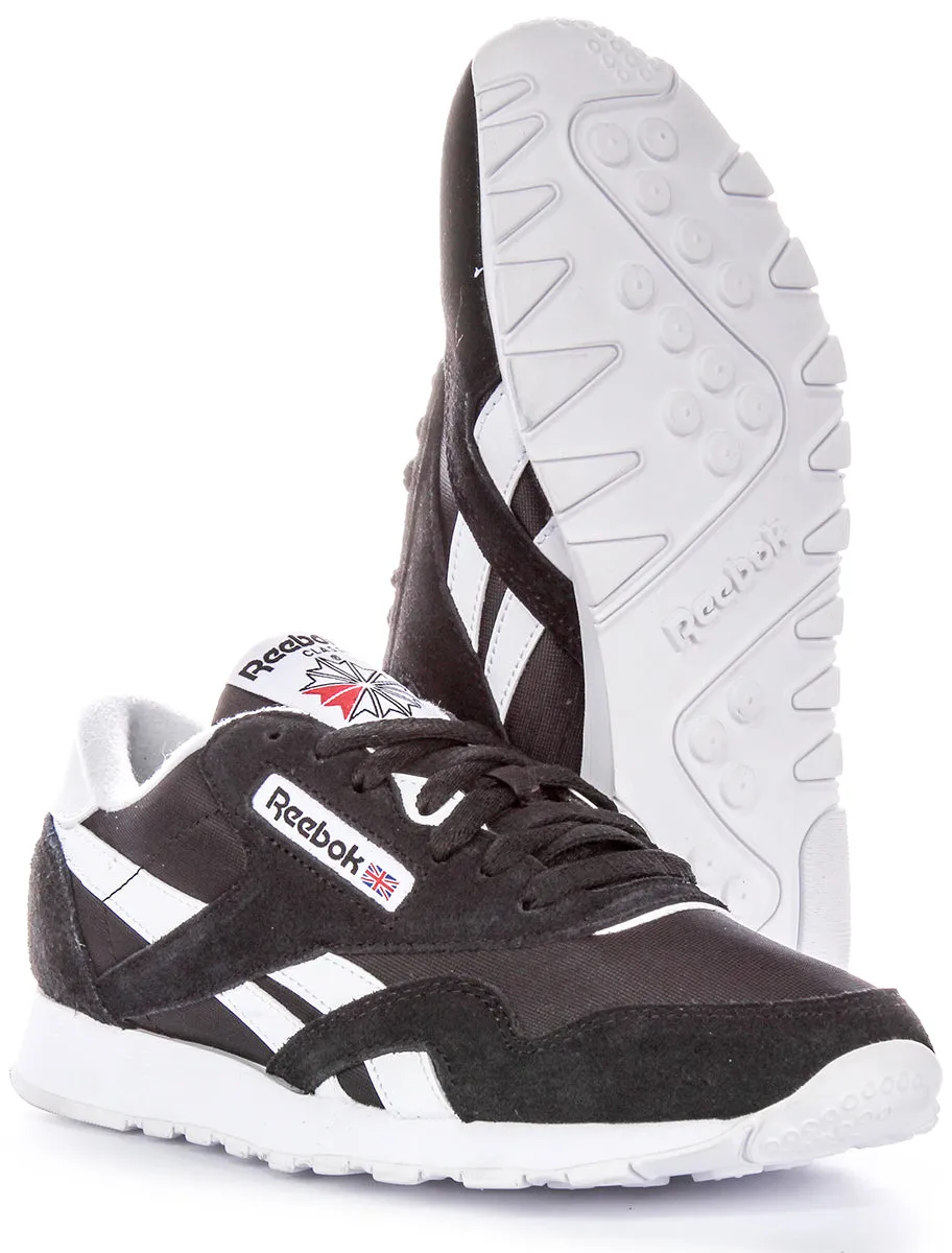 Reebok Classic Nylon In Black White For Men