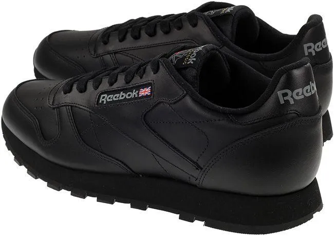 Reebok Trainers Mens Classic Leather Black Black