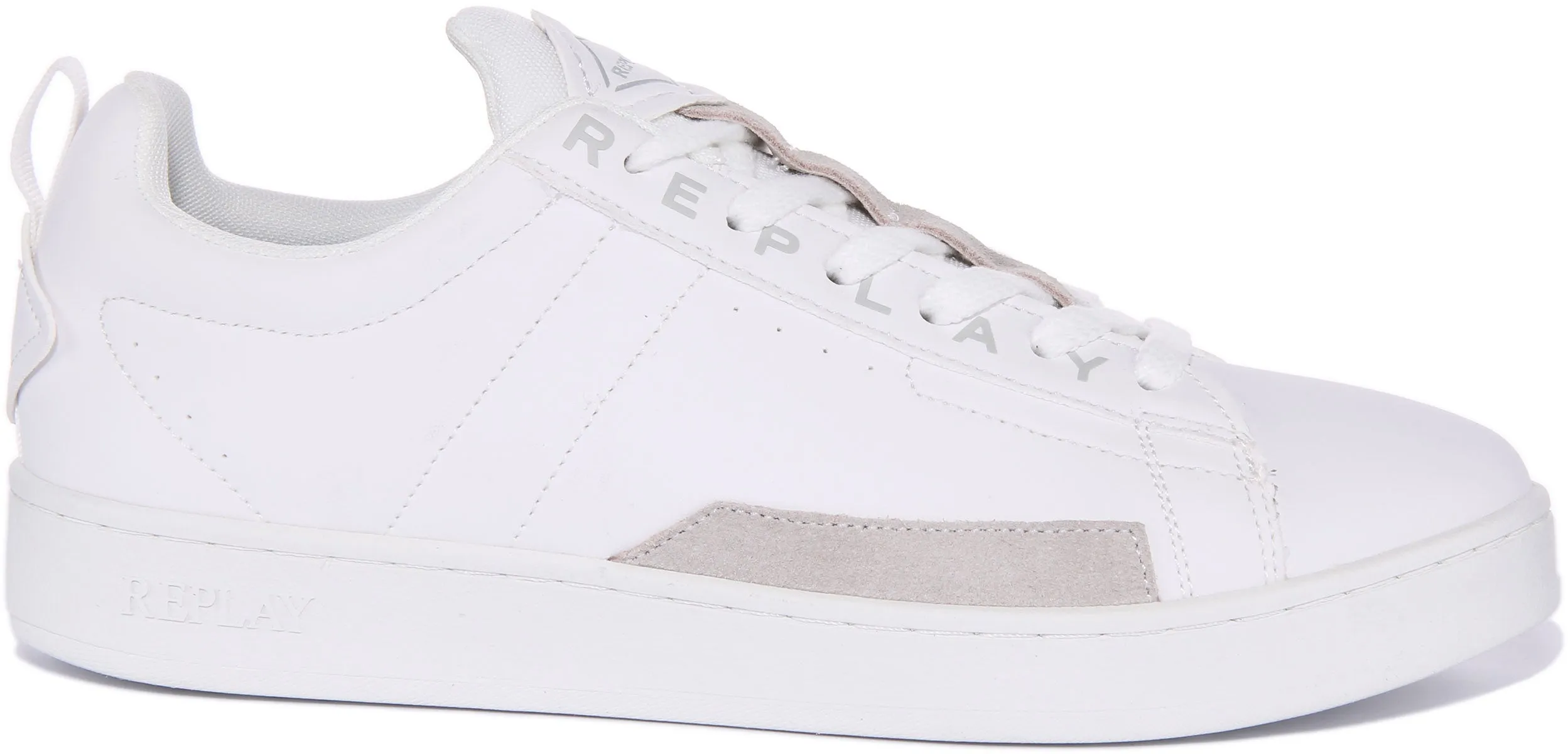 Replay Smash Base In White For Men