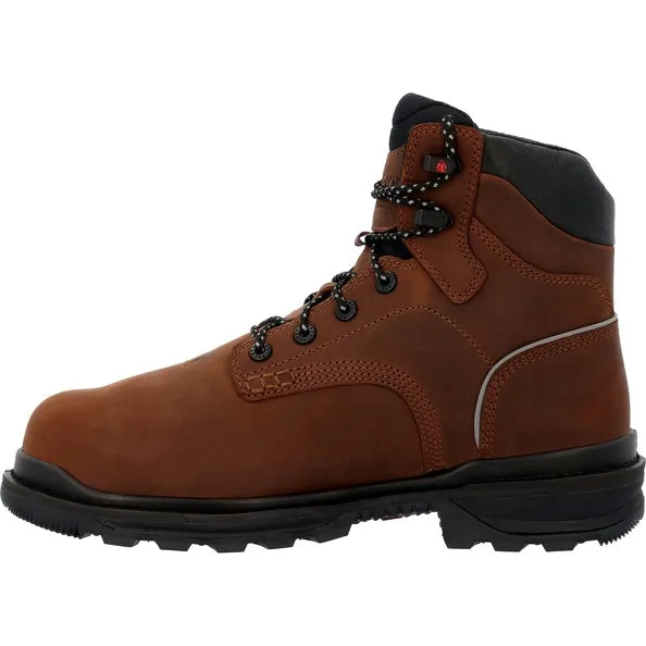 Rocky Rams Horn Met Guard Boot Brown Men's