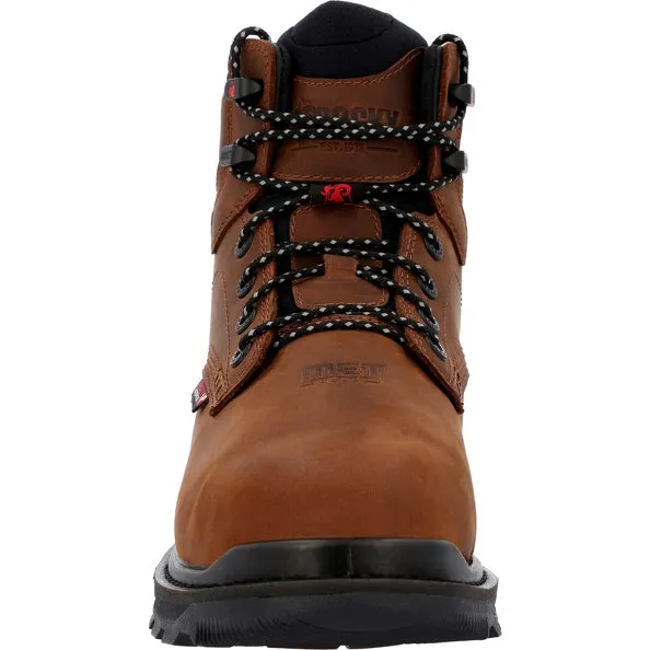 Rocky Rams Horn Met Guard Boot Brown Men's