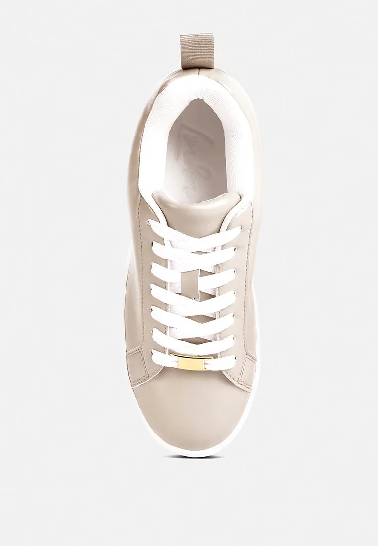 Rouxy Faux Leather Sneakers