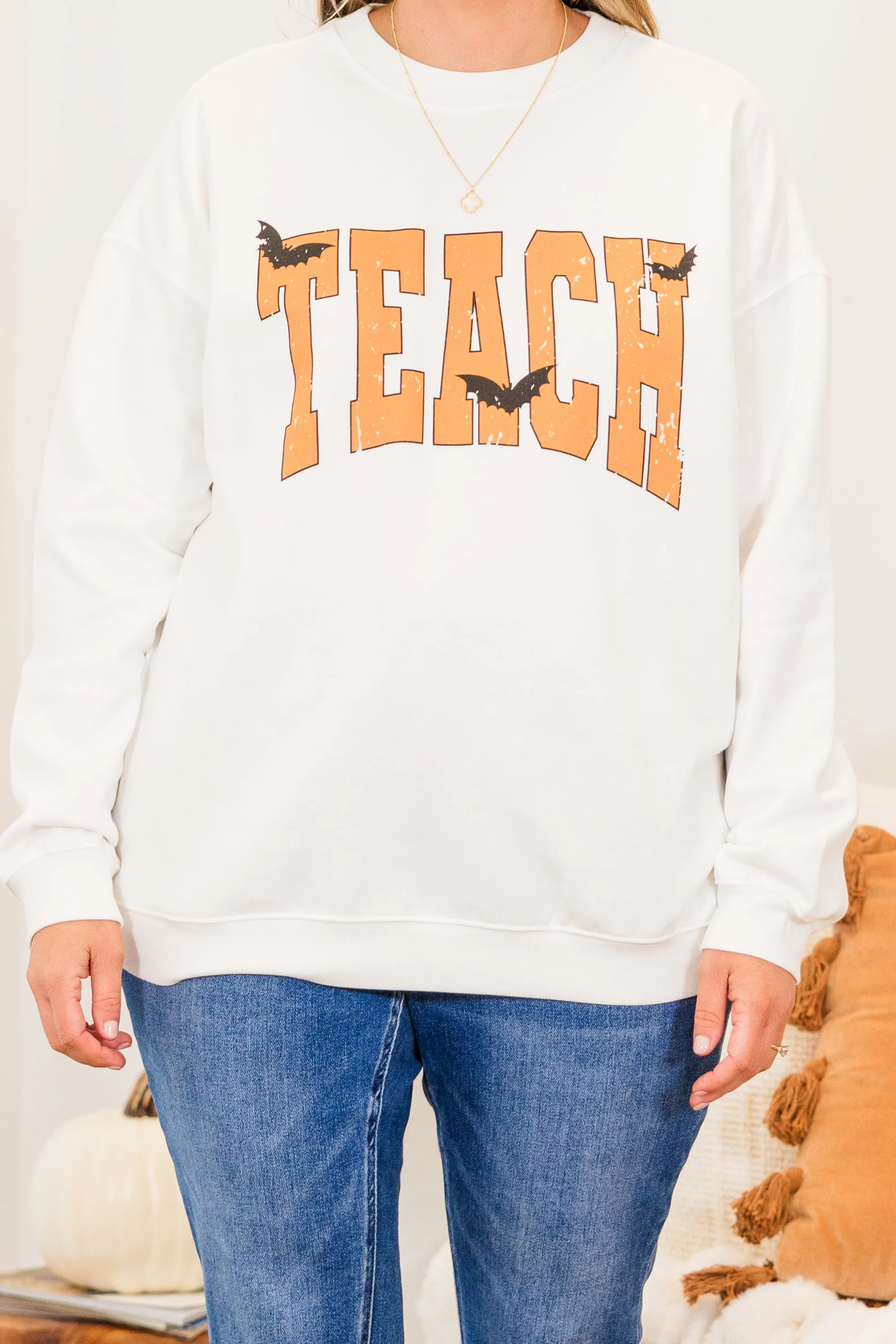 School Spirit Pullover, White