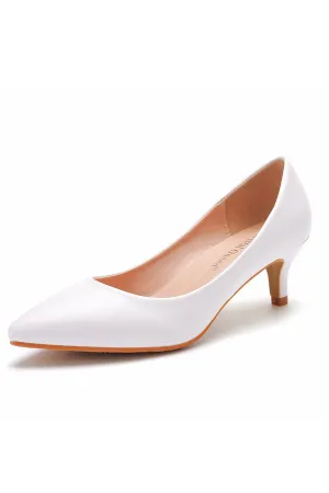 Simple Kitten Heels Pointed Toe Women's Shoes