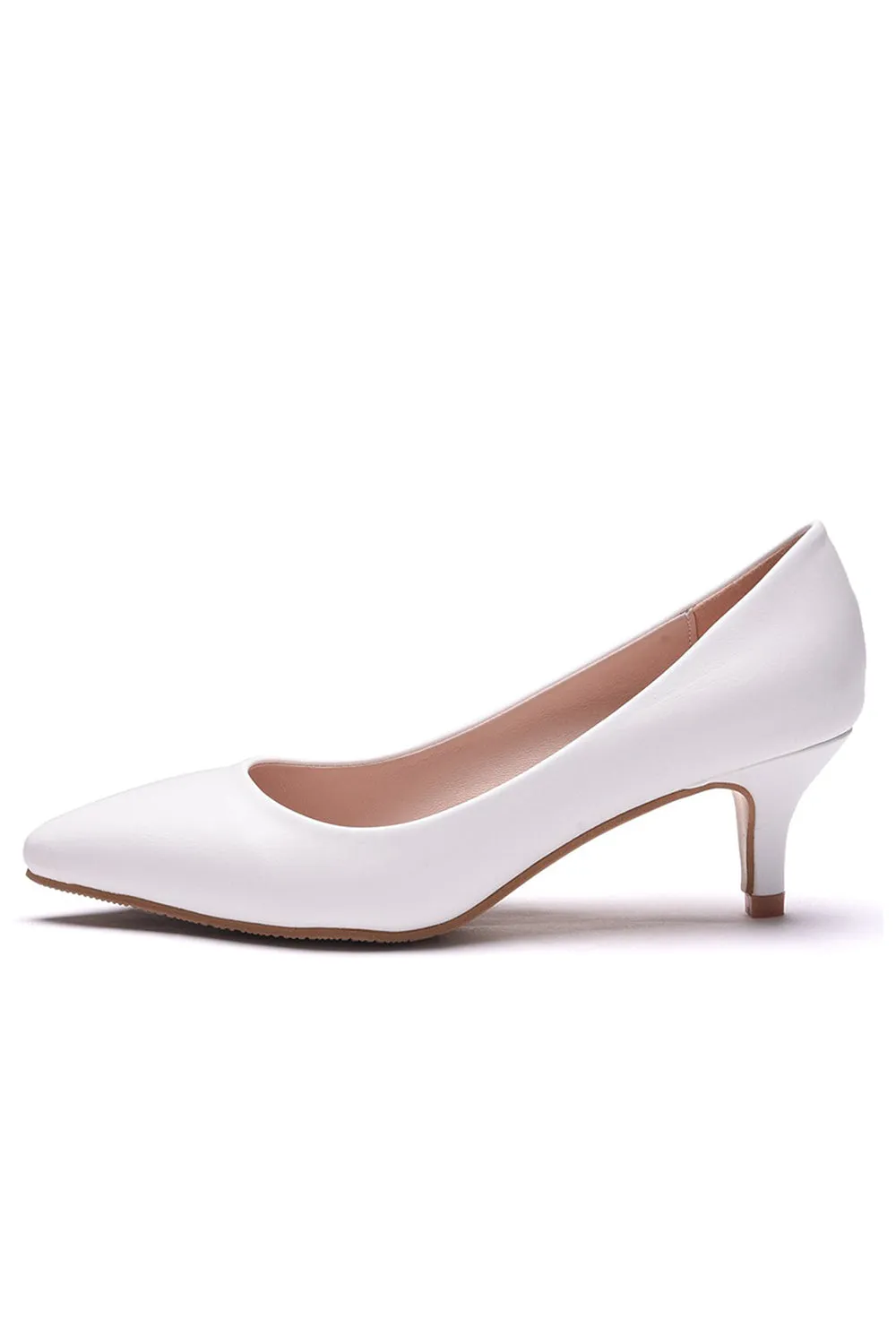 Simple Kitten Heels Pointed Toe Women's Shoes