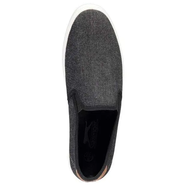 Slazenger Black Ari Slip On Mens Trainers