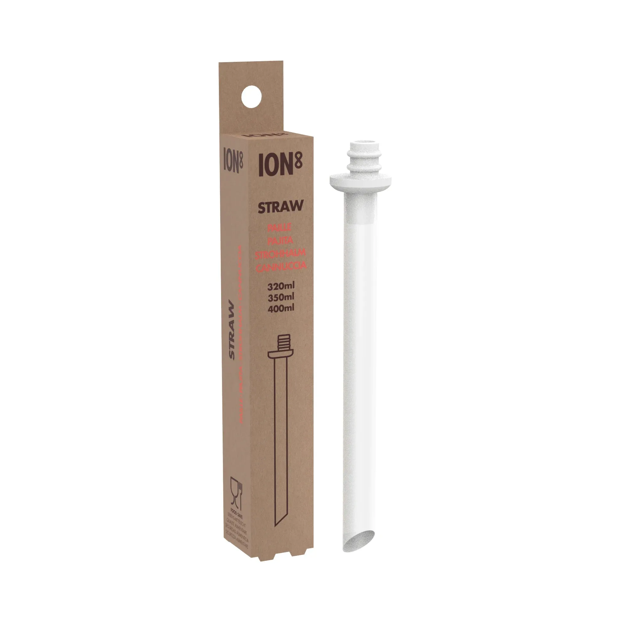 Small Straw for 300ml -400ml ION8 Bottles, Add-on Straw, Small