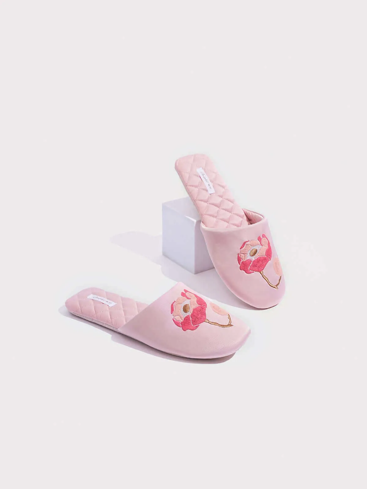 Soft Sole Floral Motif Slippers