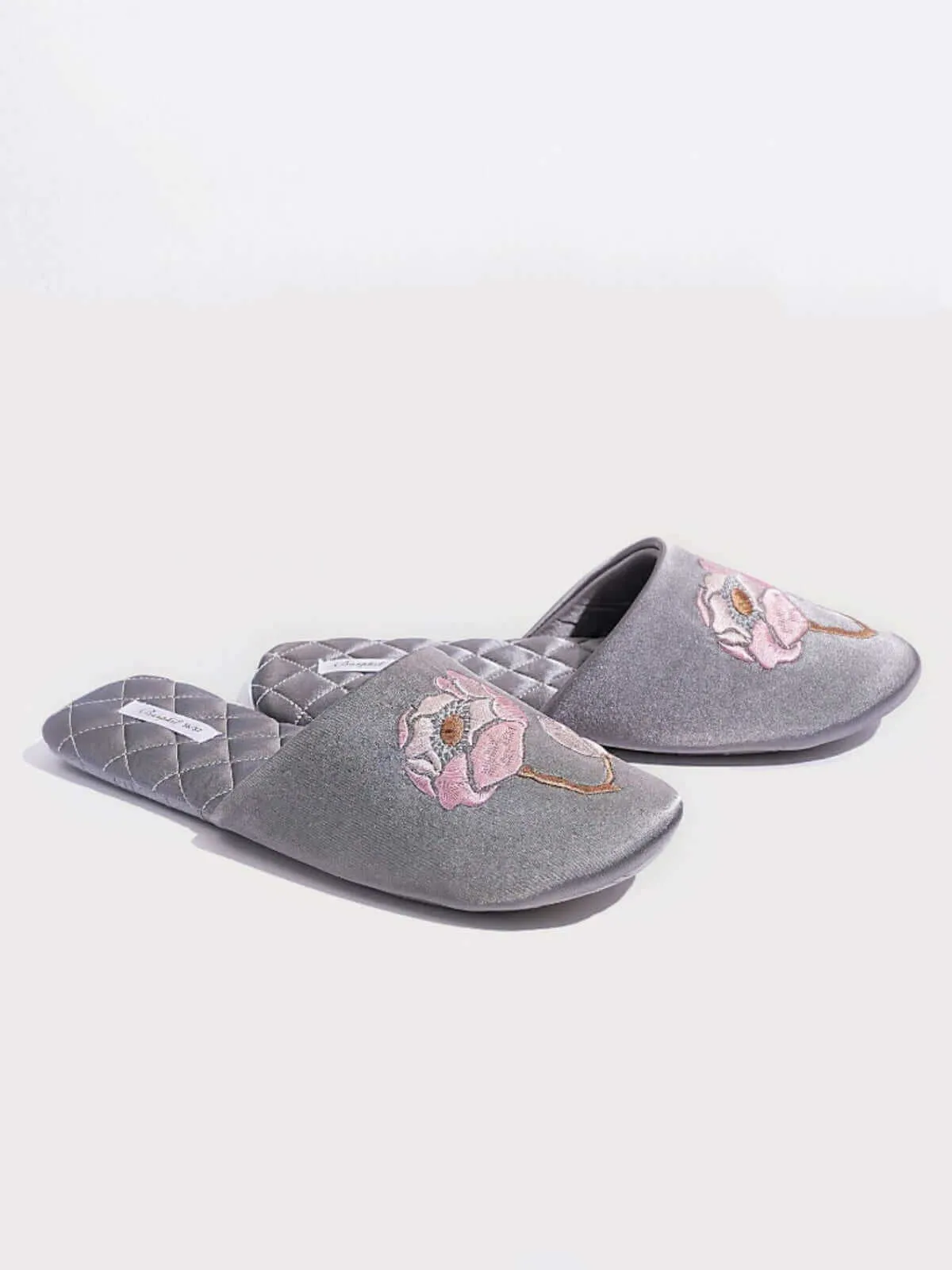 Soft Sole Floral Motif Slippers