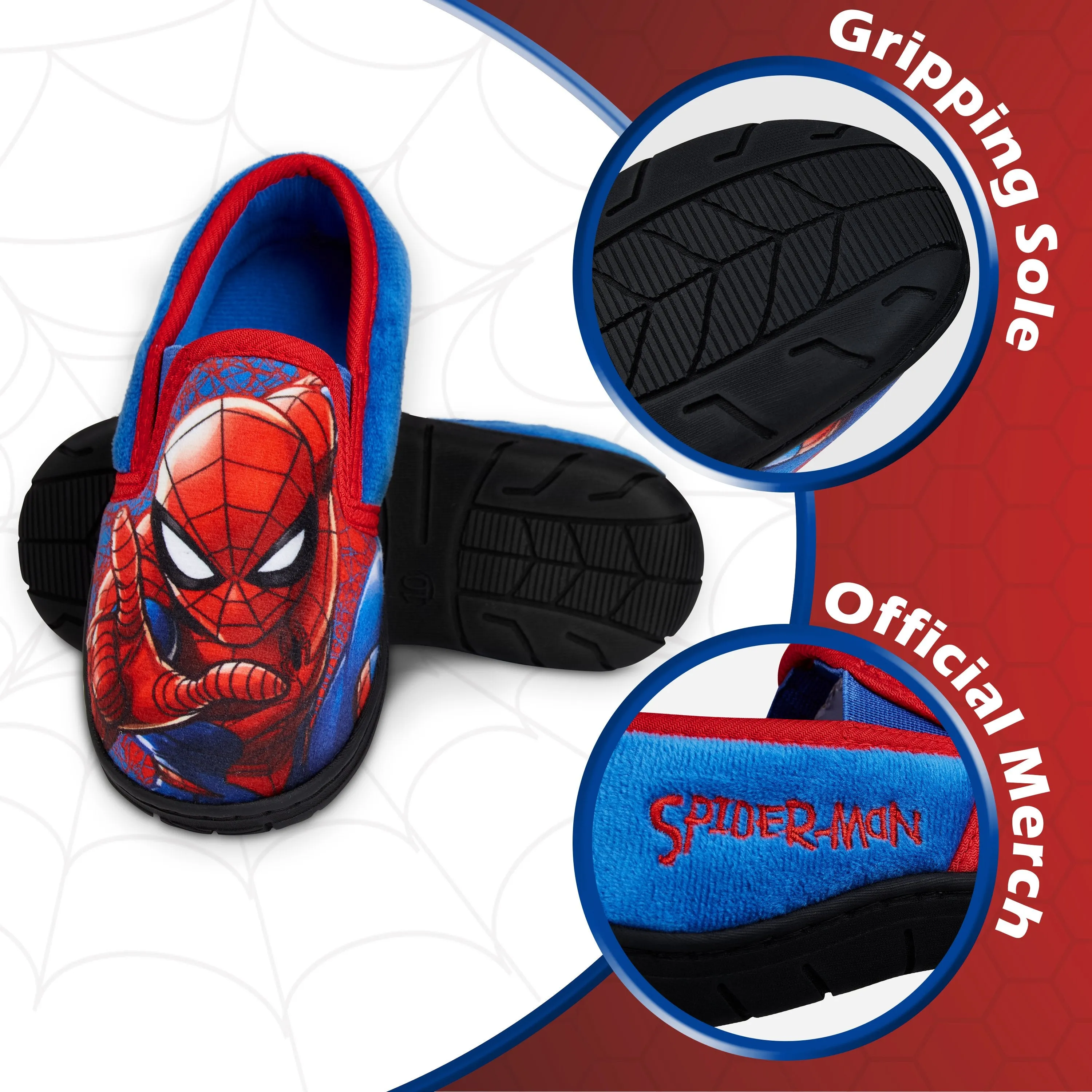 Spiderman Boys Slippers, Official Marvel Avengers Merchandise, Gifts for Kids