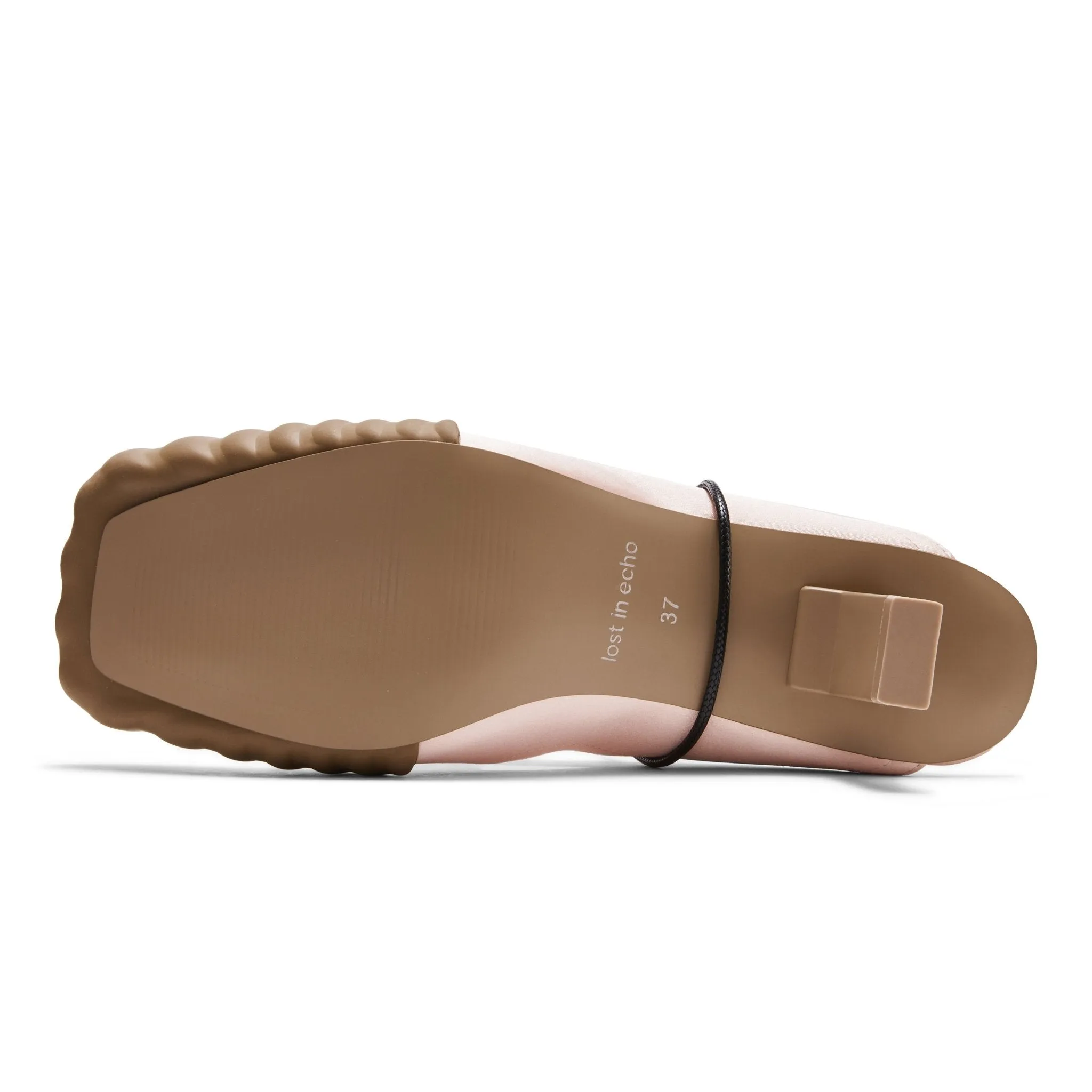 Square Toe Cross Strap Ballet Slides in Pink