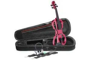 Stagg 4/4 Metallic Red Electric Violin Set