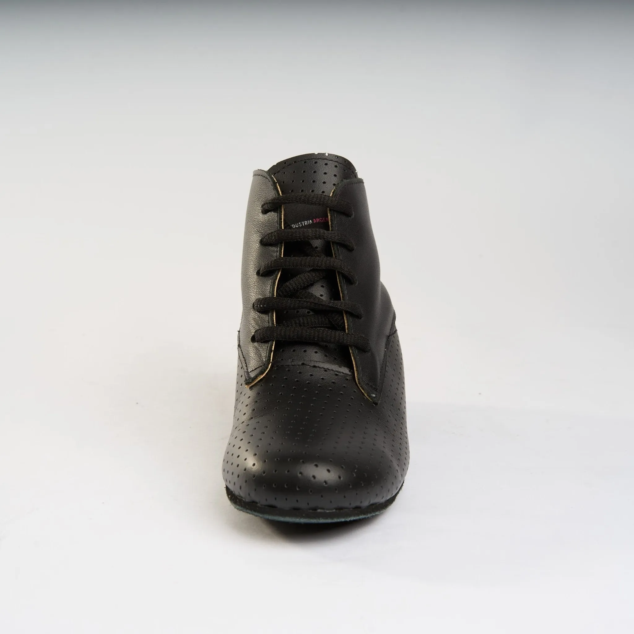 Textured Classic Black Leather - Handmade Tango Trainers - Tita 9600