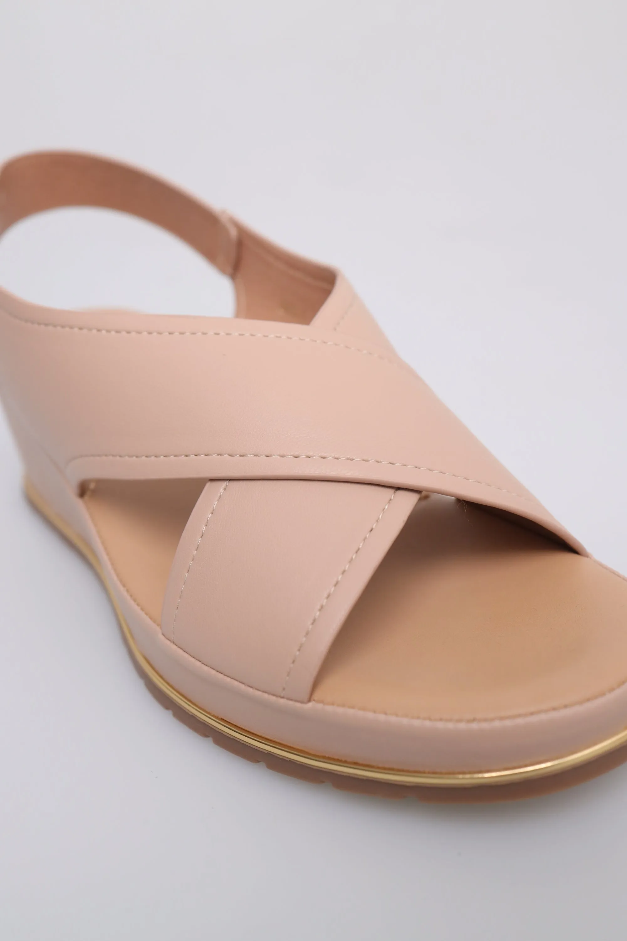 Tomaz NN325 Ladies Double Cross Strap Sandal (Pink)