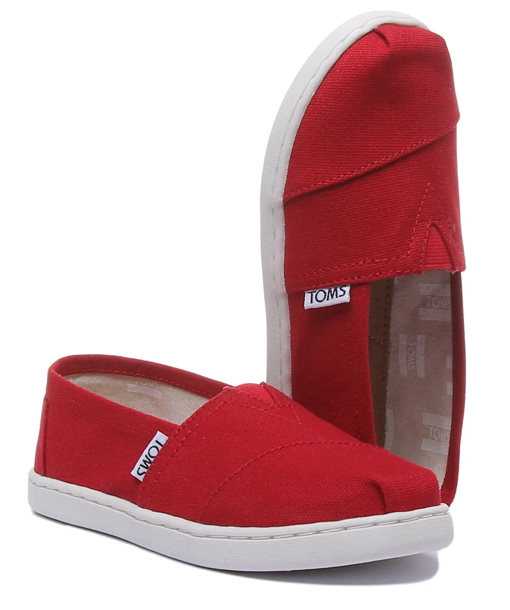 Toms Classic Youth In Red For Kids