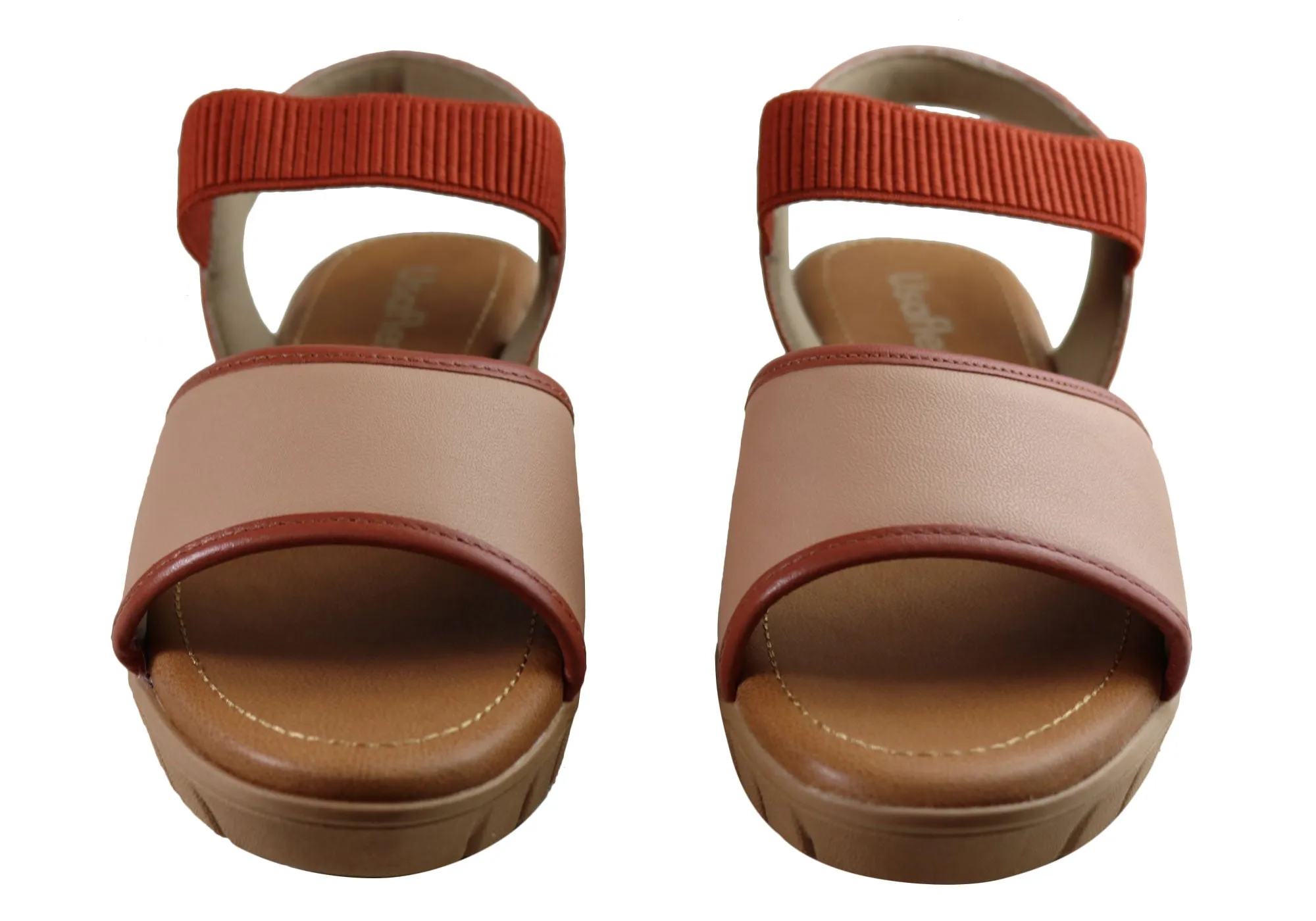 Usaflex Josa Womens Comfortable Leather Sandals Made In Brazil