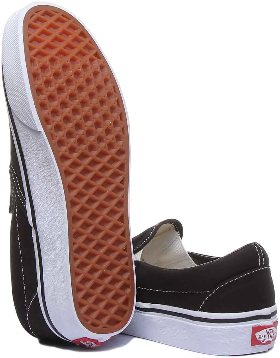 Vans Classic Classic Slipon In Black White For Men