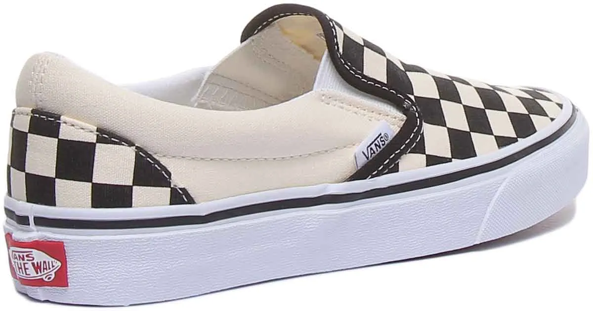 Vans Classic Slipon Chkbrd In Checkerboard For Women