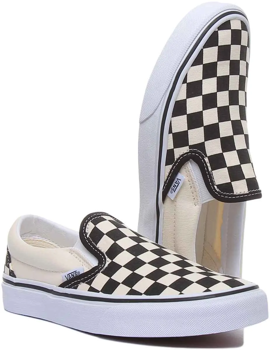 Vans Classic Slipon Chkbrd In Checkerboard For Women