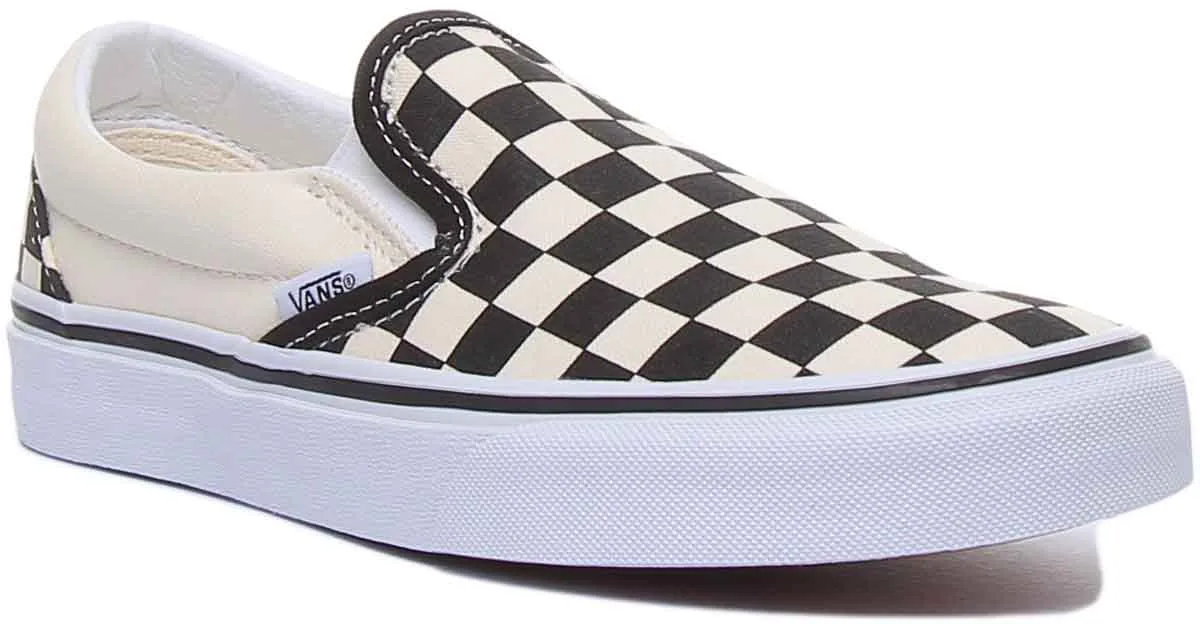 Vans Classic Slipon Chkbrd In Checkerboard For Women