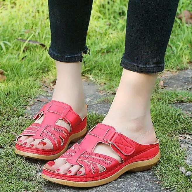 Women low heel slip on summer outdoor comfortable sandals