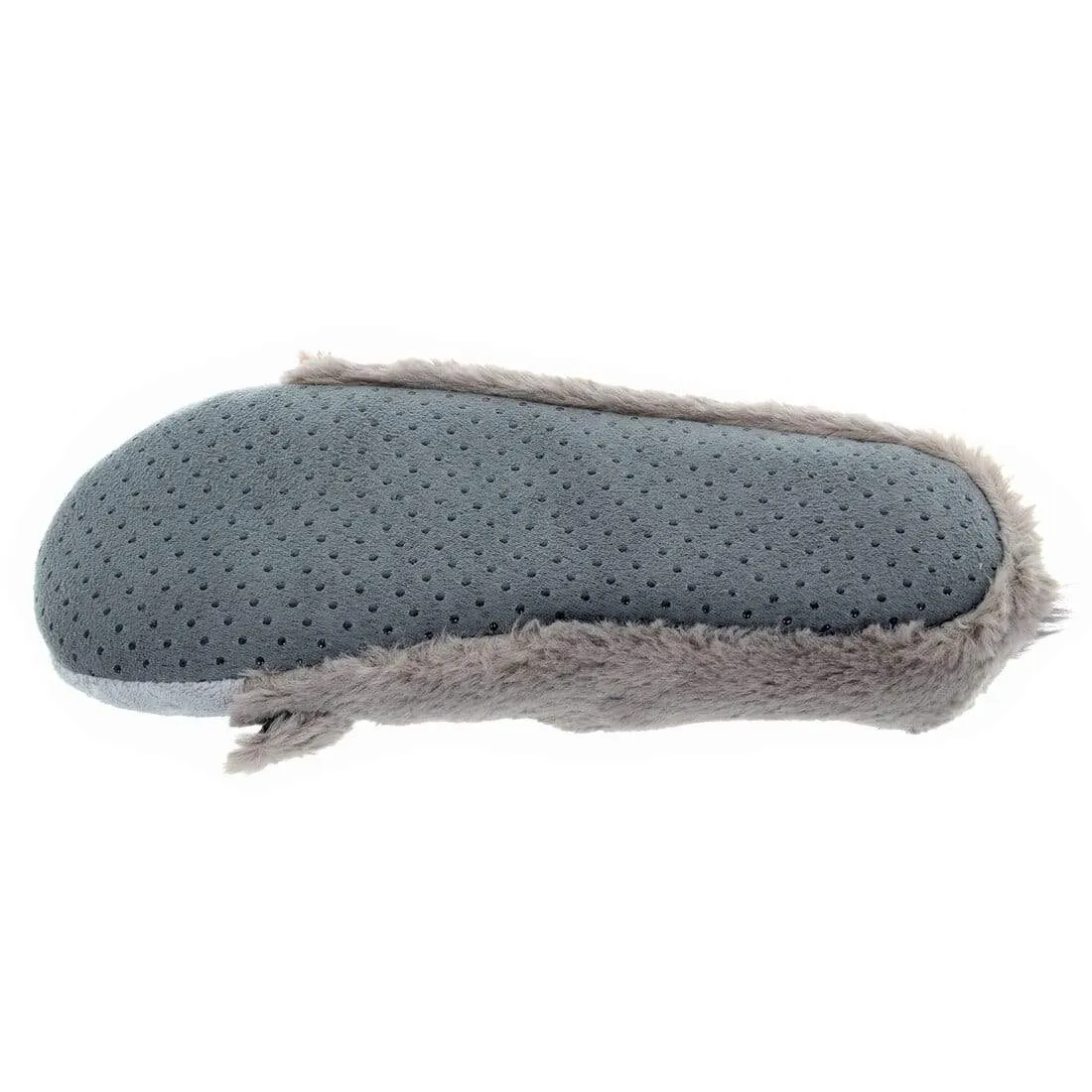 Womens Novelty Faux Fur Racoon Slip On Ballet Slippers