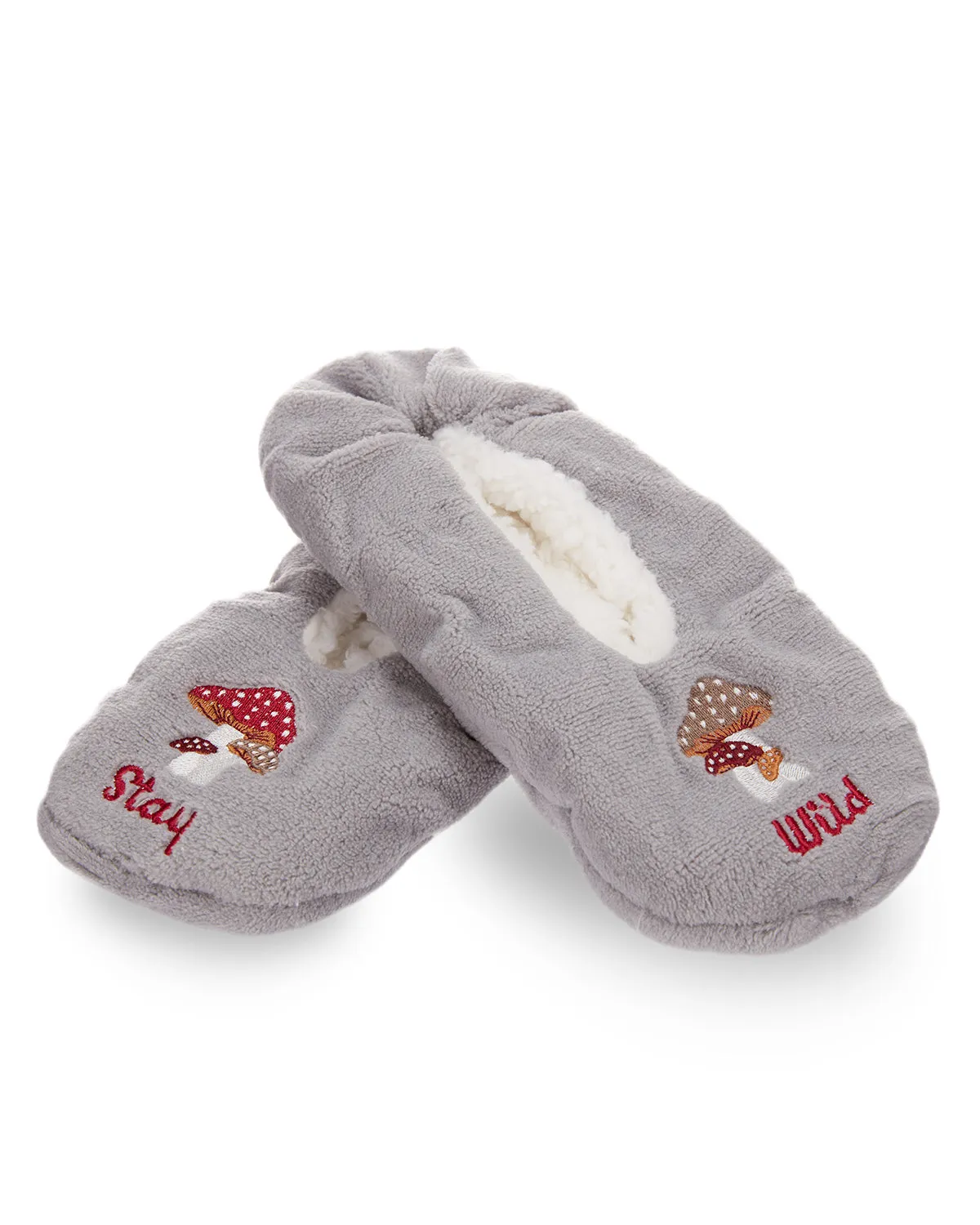 Women's Stay Wild Mushrooms Sherpa Lined Slippers